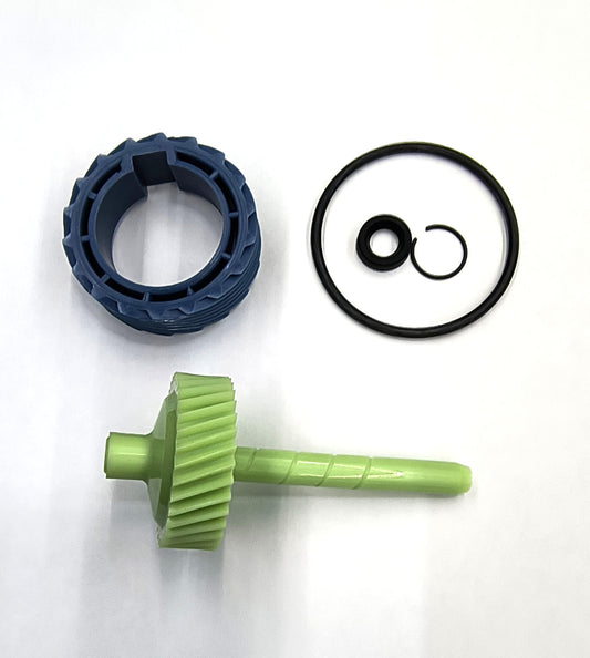 La Speedometer Gear 9774413 34 Tooth Speedometer Driven Gear and 8640518 18 Tooth Drive Gear Plus o-Ring, stem Seal and Seal Retainer.