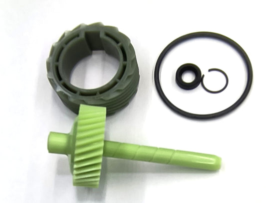 La Speedometer Gear 9774413 34 Tooth Speedometer Driven Gear and 8642620 15 Tooth Drive Gear Plus o-Ring, stem Seal and Seal Retainer.