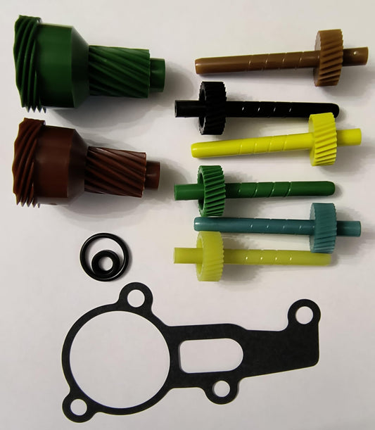 2004R Speedometer Gear kit, 26-31 Tooth Driven Gears, 10 and 12 Tooth Governor Drive Gears, with Gasket, O-Ring and stem Seal, for 2004R, TH125, and 440-T4, TH325, 325-4L