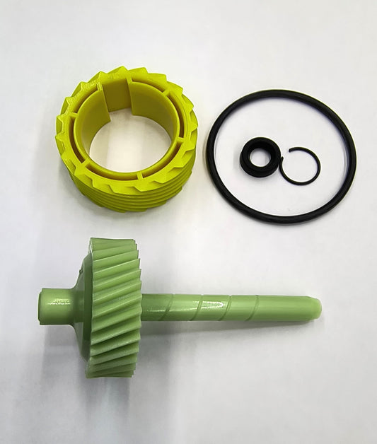 La Speedometer Gear 9774413 34 Tooth Speedometer Driven Gear and 8640519 19 Tooth Drive Gear Plus o-Ring, stem Seal and Seal Retainer.